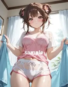 ※A4変更可 AIイラスト 美女 L版サイズ 1点物 F5