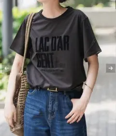 美品♡Spick&span♡La Hutte/ラユット♡ロゴTee♡BK♡