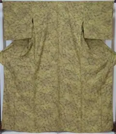 要在庫確認 値下中 単衣仕立 中古美品 小紋 辛子系(22-2059rym )