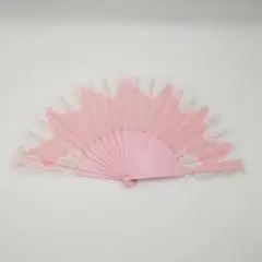 美品 フラメンコ 扇子 レース アバニコ 薄ピンク
