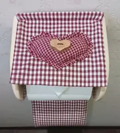 カントリー雑貨　トイレットペーパーホルダーカバー♡かんとりーはぁと❤︎︎red