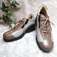 【美品】PIERRE RICCI エアーウォーキングシューズ　山羊革　4E