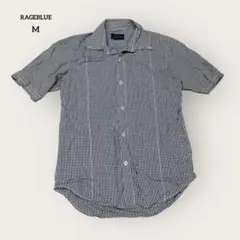RAGEBLUE カジュアル ベーシック プレッピー チェックシャツ M