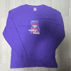 アニメキャラクター プリント 長袖Tシャツ パープル　愚弄taunts 激レア