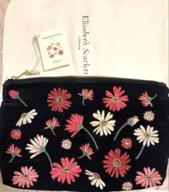 【新品・未使用】Elizabeth Scarlett 花柄刺繍ポーチ