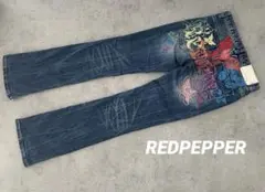 REDPEPPER[レッドペッパー]バタフライフラワー タイトブーツカットデニム
