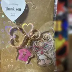 アクリルキーホルダー ピンク キャラクター