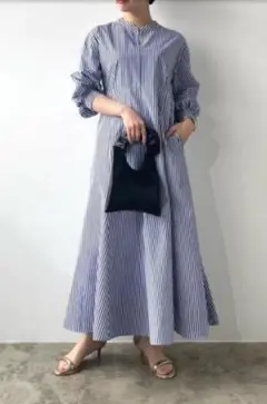 ユナイテッドアローズgreen label relaxingストライプワンピース