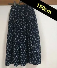 スカート 花柄 150cm リボン GU ジーユー