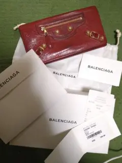 BALENCIAGA バレンシアガ赤長財布ハワイ