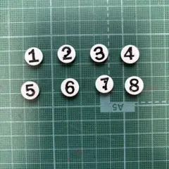 プラスチック製数字ボタンセット 1-8