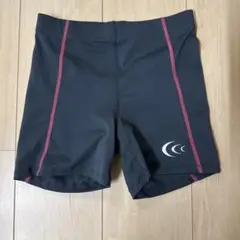 C3fitダークグレー S/M タイツ ピンクストライプ