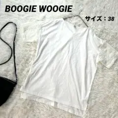 【ブギウギ】 Tシャツ トップス フリル 袖フリル レース Vネック M相当