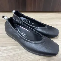 美品！mySWAN TOKYO ラムレザー バレエシューズ 24cm 黒