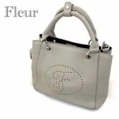 フルール♡Fleur♡レザー調ハンドバッグ ショルダーバッグ 2way ジップ