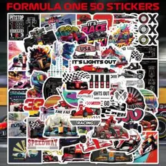 F1 ステッカー 50枚セット PVC 防水シール F1グランプリ フォーミュラ