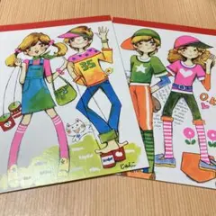 昭和レトロ✨レトロポップな大判メモ帳2冊　田村セツコ内藤ルネ古茂田ヒロコ