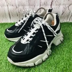 良品 ADAMASTE rank upper 厚底 ダットスニーカー S(26)