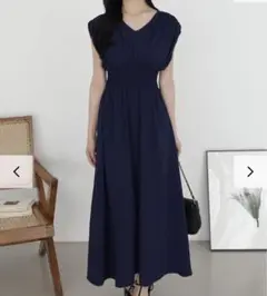 最終値下げ❗️30日まで❗️Maison de Lyla ウエストリブワンピース