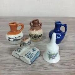 ⭐お値下げ⭐ミニチュア陶器セット 壺　ベル等5点