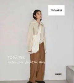 todayful タイプライターショルダーバッグ　ホワイト