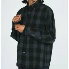 24SS SOPHNET. SHEER CHECK B.D SHIRT 白 M