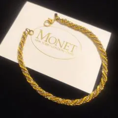 MONET　モネ　ゴールド　ブレスレット　シルバー　チェーン　細い　ヴィンテージ
