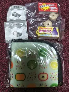 コリス　フエラムネ　ガチャガチャ　2種　カゴメ オリジナル保冷ポーチつき