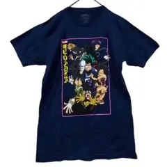僕のヒーローアカデミア　キッズＴシャツ　紺　Ｍ　緑谷出久　アニメ【3307】