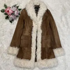 美品 GRACE CONTINENTAL ラムレザー ロングコート 36