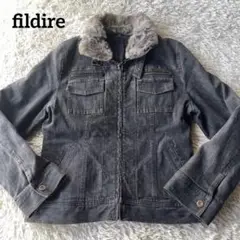 【美品】fildire デニムジャケット ラビットファー フルジップ レディース