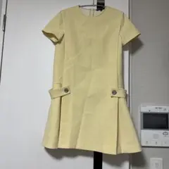 SaturdayClub イエロー XS 半袖ミニワンピース