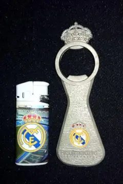 サッカーグッズ レアルマドリー レアルマドリード ロゴ小物 栓抜きキーホルダー