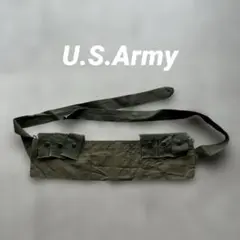 実物 米軍 G.I. コットンバンダリアポーチ バッグ カーキ ミリタリー 希少