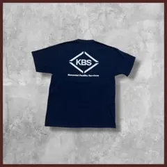US古着 JERZEES 企業 両面プリント Tシャツ 半袖 ネイビー Lサイズ