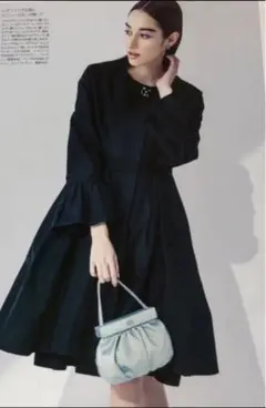 ★美品 FOXEY フォクシー ビジュー シルクコート スプリングフレアーコート