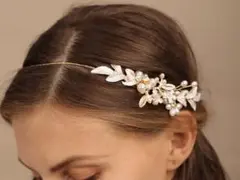 新品 ブライダルヘッドバンド ヘッドドレスヘアアクセサリーウェディング結婚式