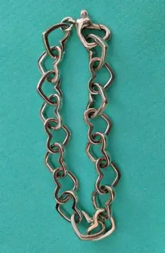 ブレスレット シルバー925 ハート ヴィンテージ チェーンブレスレット