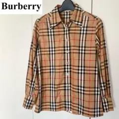 Burberry バーバリー ノバチェック 長袖シャツ 総柄 ホースロゴ S