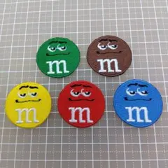 【5枚セット】アイロンワッペン M＆M エムエム mm