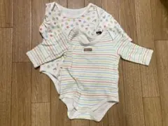 70cm 長袖ボディスーツ 2枚セット