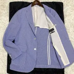 【美品✨】BEAMS＋ シアサッカー テーラードジャケット ギンガムチェック S