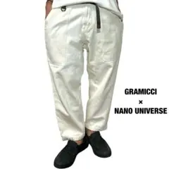 GRAMICCIナノユニバース別注ルーズテーパードデニムパンツ アンクルパンツ