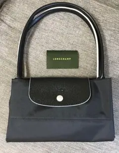 ロンシャンのプリアージュトートバッグ 黒 折りたたみ L