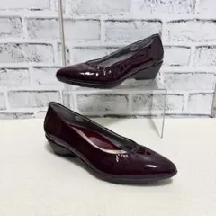 fitfit フィットフィット ポインテッドパンプニーカー ボルドー エナメル