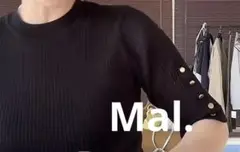 mal.半袖リブニット