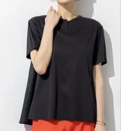 【汗じみ防止/洗える】スムースデザイン バックフレア カットソー 新品　未使用