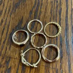 ゴールドリング 6個セット