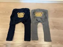 クマ刺繍 レギンス　80 セット　familiar