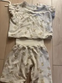 ベビーパジャマ 上下セット 80 クマ柄